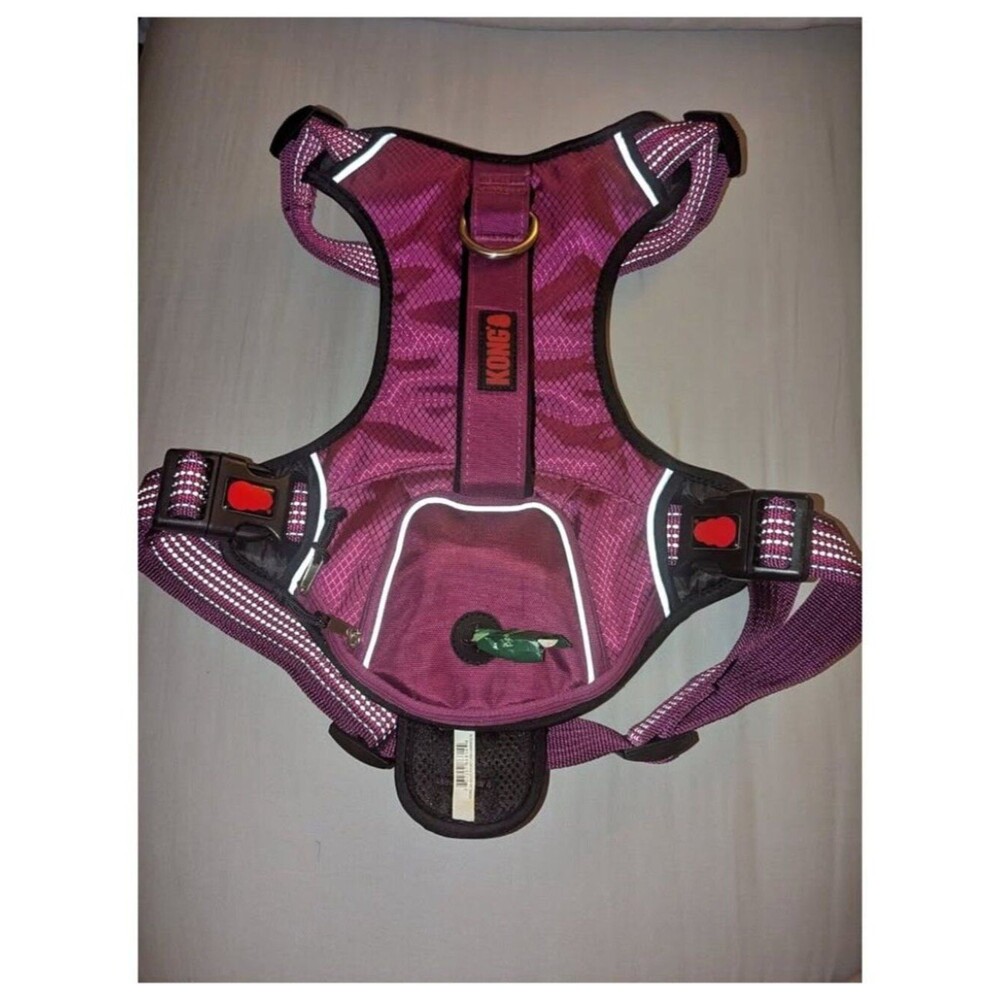 KONG Reflective Pocket Waste Bag Pink Harness XL Retail $70
